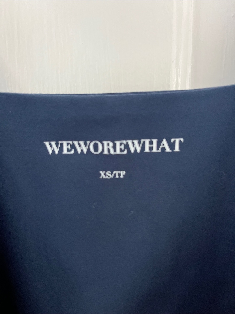 WeWoreWhat Blue Jumpsuit with White Trim - Picture 3 of 4